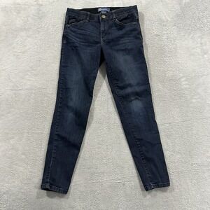 Democracy Jeans Ab Solution Women 6 Blue Elastic Waist Midrise Stretch Normcore
